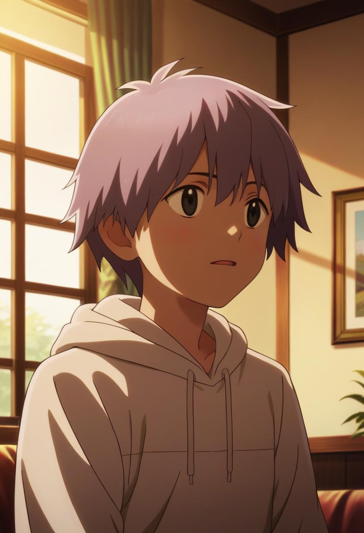 score_9, score_8_up, score_7_up, score_6_up, highly detailed, masterpiece, best quality,detailed,intricate details, amazing quality, best aesthetic, absurdres,source_anime, lui_tn, purple hair, black eyes, 1boy, male focus, solo, hoodie, hood<lora:EMS-398506-EMS:1.000000>