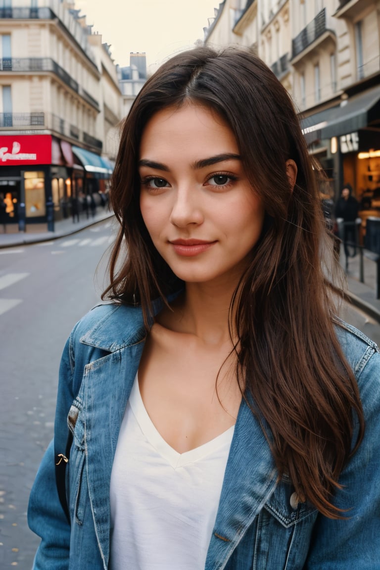 beautiful girl in paris perfect beauty