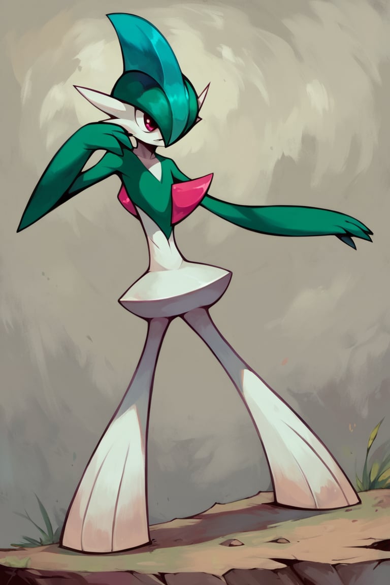 Score_9_up,score_8_up,score_7_up,score_tag,Gallade,Alone, cool pose,With a sword,