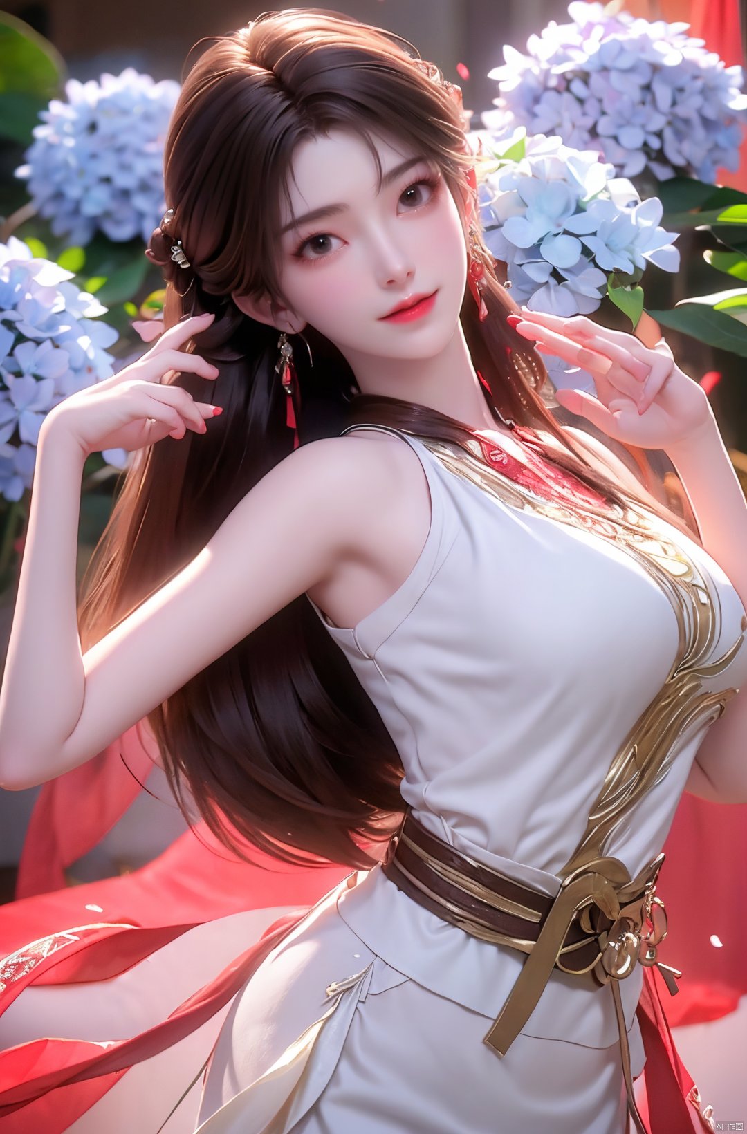  masterpiece,(best quality),cowboy shot,(good structure), dslr quality,depth of field,kind smile,looking_at_viewer,dynamic pose,xhuolinger,(big breasts:1.23),xtianqiong,xyunluo,x-hydrangea, ty-hd,girl