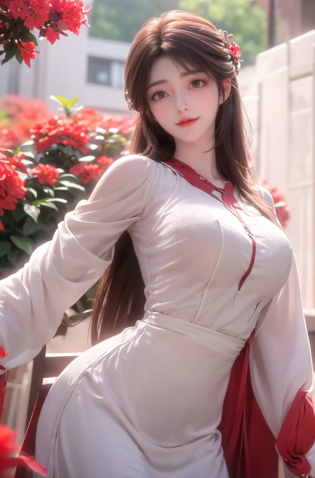  masterpiece,(best quality),cowboy shot,(good structure), dslr quality,depth of field,kind smile,looking_at_viewer,dynamic pose,xhuolinger,(big breasts:1.23),xtianqiong,xyunluo,x-hydrangea, ty-hd,girl