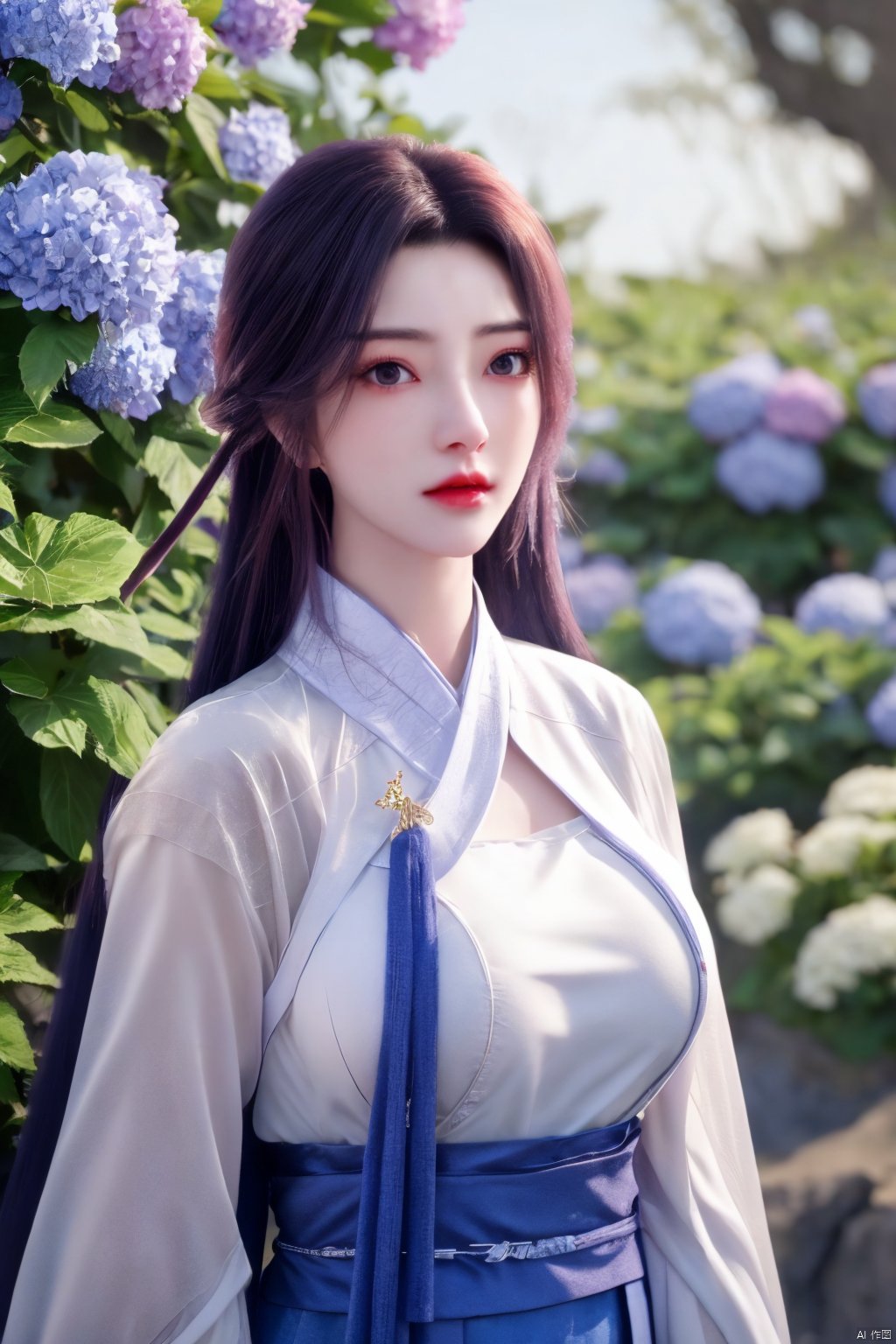 1girl, solo,(8k, raw photo, best quality, masterpiece:1.2), ,upper body,Xyunxi, ty-hd,, (big breasts:1.19), ,xyunxi,x-hydrangea, desert_sky, hanfu,xhuolinger