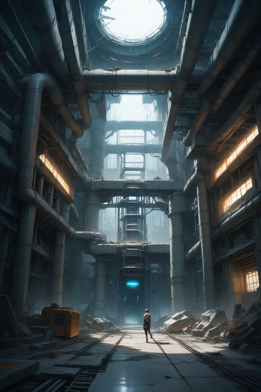 score_9, score_8_up, score_7_up, source_Anime, masterpiece, best quality, FuturEvoLab, 
BREAK
High-Tech Laboratory Ruins, shattered glass, broken equipment, abandoned experiments, scientific devastation, high-tech ruins, 