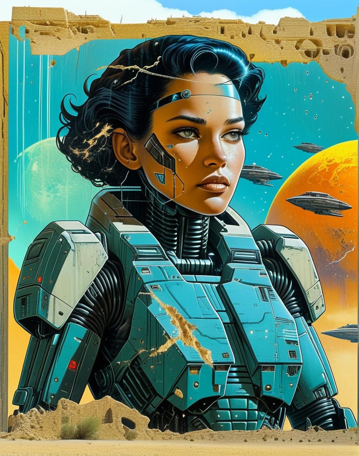 science fiction woman <lora:Wall_XL:1>