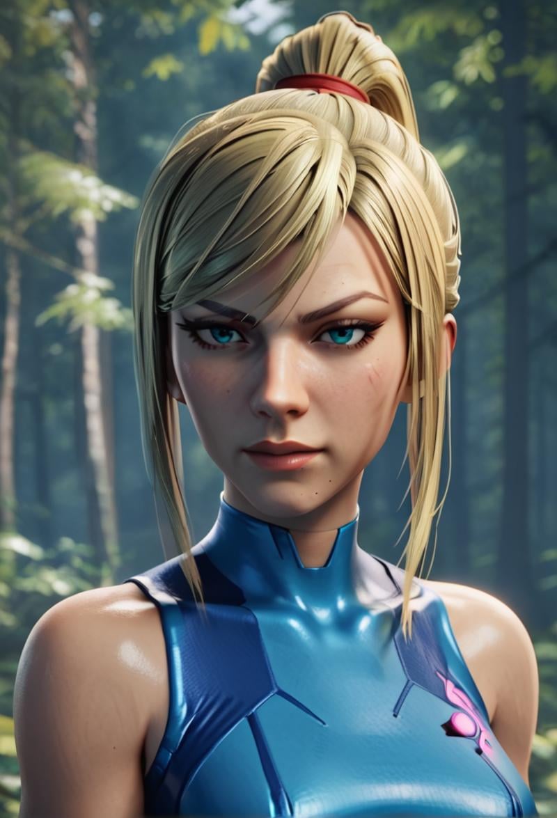 source_real, unreal_engine, 3d render, 1girl,  zero suit samus in the deep forest, upperbody,  <lora:Unreal_Engine_Style_Pony:0.8>, score_9, score_8_up, score_7_up,