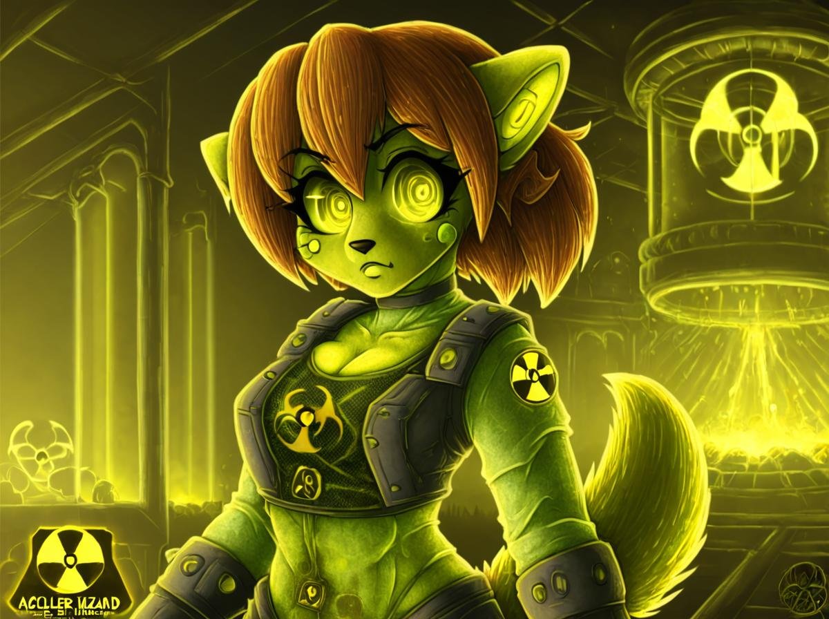 <lora:nuclearhazard_Xl:0.8>,nuclearhazard,,1girl,furry,clothes,radiation, transparent, nuclear, see-through