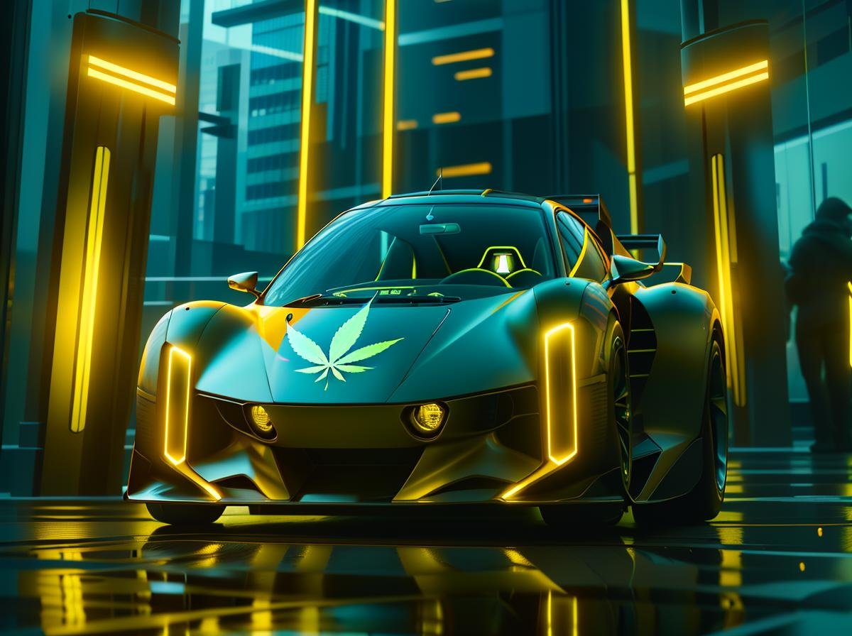 masterpiece,high resolution,420futurism, <lora:420Futurism:1>,,car, no humans, ground vehicle, car, motor vehicle, vehicle focus, english text, reflection, scenery, night, 