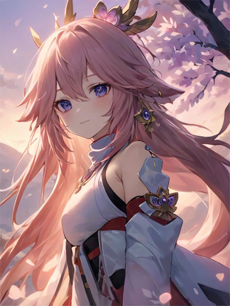 (best quality),((masterpiece)),(highres),original,extremely detailed 8K wallpaper,(an extremely delicate and beautiful),anime,1girl,<lora:Yae_Miko_xl:1>,, masterpiece, best quality,