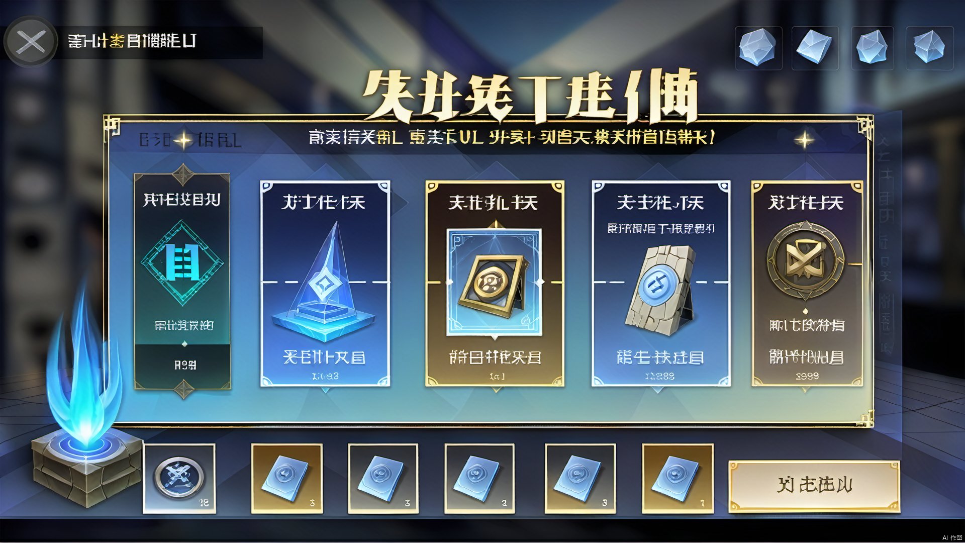 The central bullet frame is designed like an ancient stone tablet with mysterious runes and motifs engraved on it. A pop-up box shows the steps of the current ceremony and the required props. On the left are the items held by the player and the ritual progression,and on the right is an introduction to the upcoming ritual steps. There is a "Start Ceremony" button below. When clicked,a pop-up box will play a ritual animation,showing the figure performing a mysterious ritual