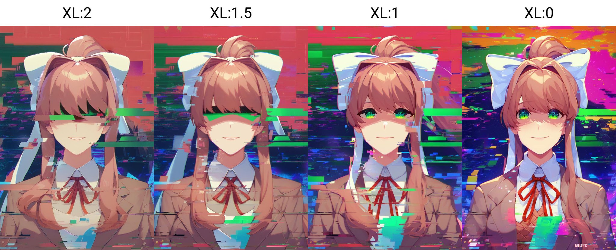 score_9, score_8_up, score_7_up, source_anime, glitch, glitching, <lora:GlitchingXL:2>, glitch censor, glitching over face, monika \(doki doki literature club\), 