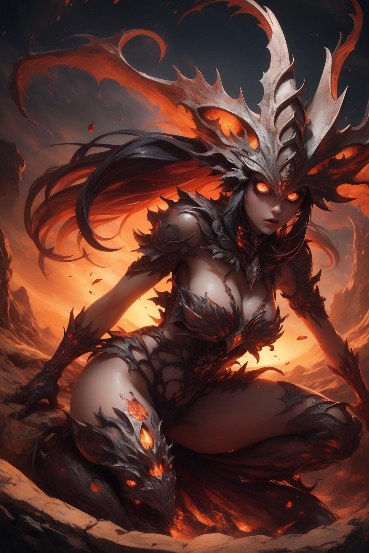 <lora:So_monsters:0.7>,so_monsters,infect,monster girl,A ring of fire encircles the caster.,, 8k,best quality,masterpiece,rule of thirds,superb,high resolution,sharp focus,extremely detailed description,professional,gorgeous and intricate details,