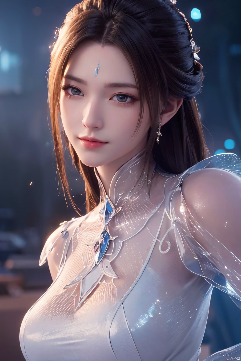 masterpiece,(best quality),official art,extremely detailed cg 8k wallpaper,(extremely delicate and beautiful),,1girl,cowboy shot,(Good structure), DSLR Quality,Depth of field,kind smile,looking_at_viewer,Dynamic pose,, , Xluxueqi