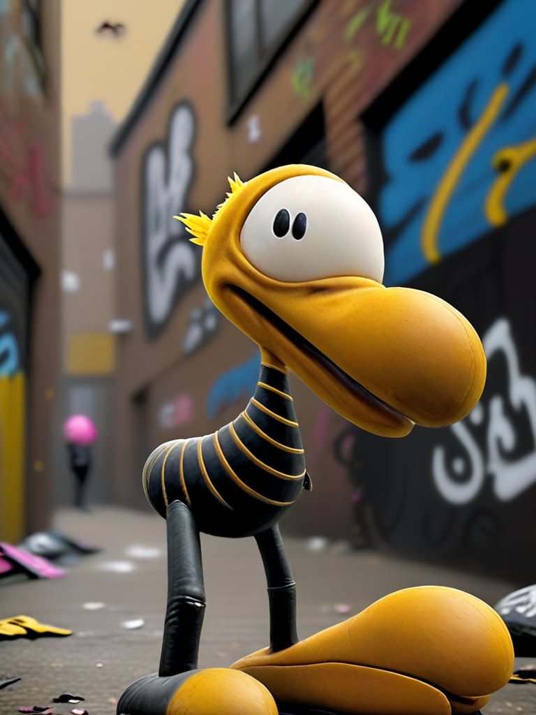 Clemente is depicted with a rebellious punk rocker look, sporting a leather jacket, ripped jeans, and a spiked mohawk. He strikes a bold pose, exuding attitude and confidence. The scene is set in a gritty urban environment, with graffiti-covered walls and a dimly lit alley. The overall atmosphere is edgy and vibrant, capturing the rebellious spirit of punk rock, clmnt