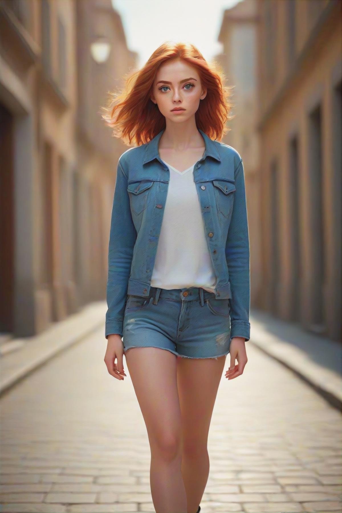 gorgeous young modern fashionable girl with expressive eyes and ginger hair, perfect beautiful eyes, beautiful detailed face, dynamic pose,  sharp focus,  excellent composition, cinematic atmosphere, precise correct anatomy, aesthetichigh detail of the face image, extremely realistic photo, full body, (masterpiece:1.2), (best quality:1.2), ultra-detailed, best shadow, detailed background, high contrast, (best illumination, an extremely delicate and beautiful), ((cinematic light)), hyper detail, dramatic light, intricate details, 8k,  very aesthetic,   