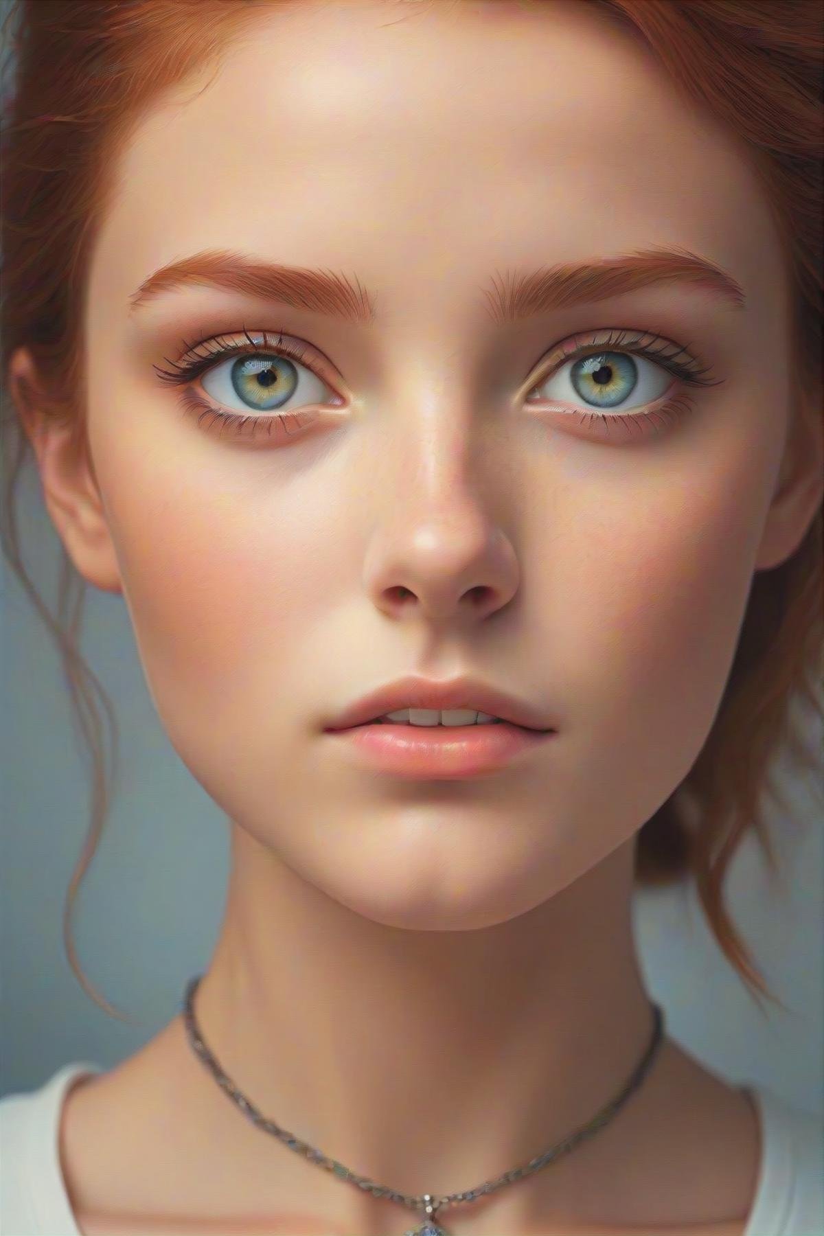 gorgeous young modern fashionable girl with expressive eyes and ginger hair, perfect beautiful eyes, beautiful detailed face, dynamic pose,  sharp focus,  excellent composition, cinematic atmosphere, precise correct anatomy, aesthetichigh detail of the face image, extremely realistic photo, upper body, (masterpiece:1.2), (best quality:1.2), ultra-detailed, best shadow, detailed background, high contrast, (best illumination, an extremely delicate and beautiful), ((cinematic light)), hyper detail, dramatic light, intricate details, 8k,  very aesthetic,  