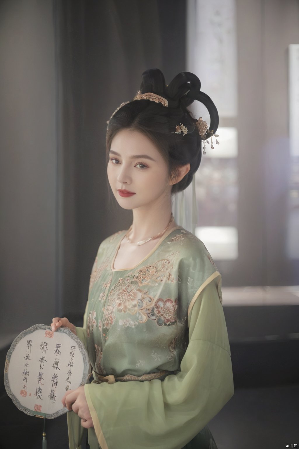 (1girl:1.3), (best quality, masterpiece, ultra high resolution),(photorealistic:1.3), (realistic:1.3), depth of field,(full body:1.2), (day:1.2), (cinematic lighting:1.2), , hanfu