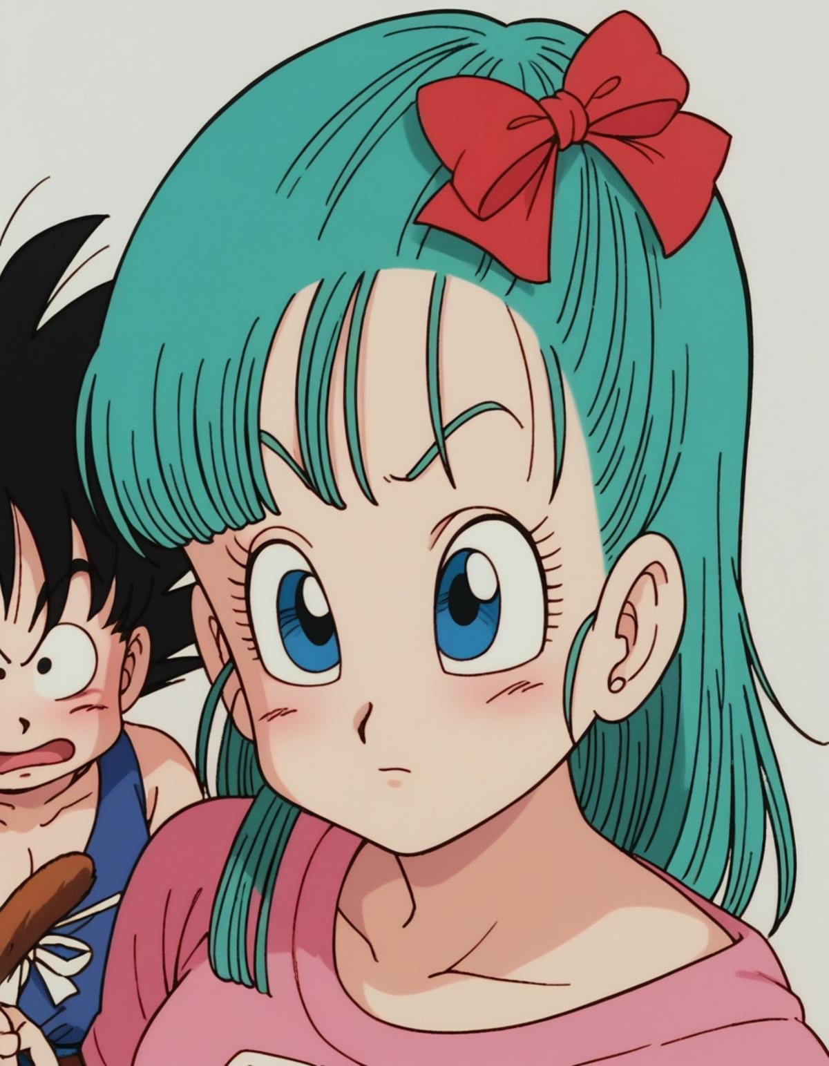 zPDXL, score_9, score_8_up, score_7_up, source_anime, BREAK<lora:EarlyAkira-20:0.8> drgbls1, son goku, black hair, black eyes, monkey tail, bulma, blue hair, blue eyes, multiple characters, 1girl, 1boy, 