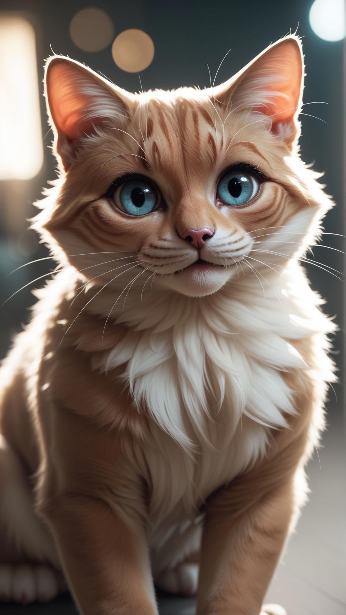 score_9, score_8_up, score_7_up, zPDXLrl, score_9, score_8_up, score_7_up, cute cat, huge eyes, fluffy,