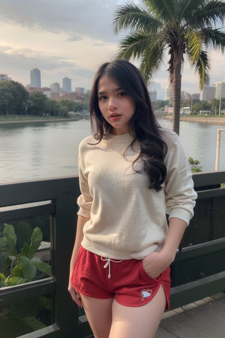 1girl, dolphin shorts, long shirt, red shorts,, masterpiece, best quality, highly detailed, masterpiece, best quality,incredibly absurdres, 1girl,