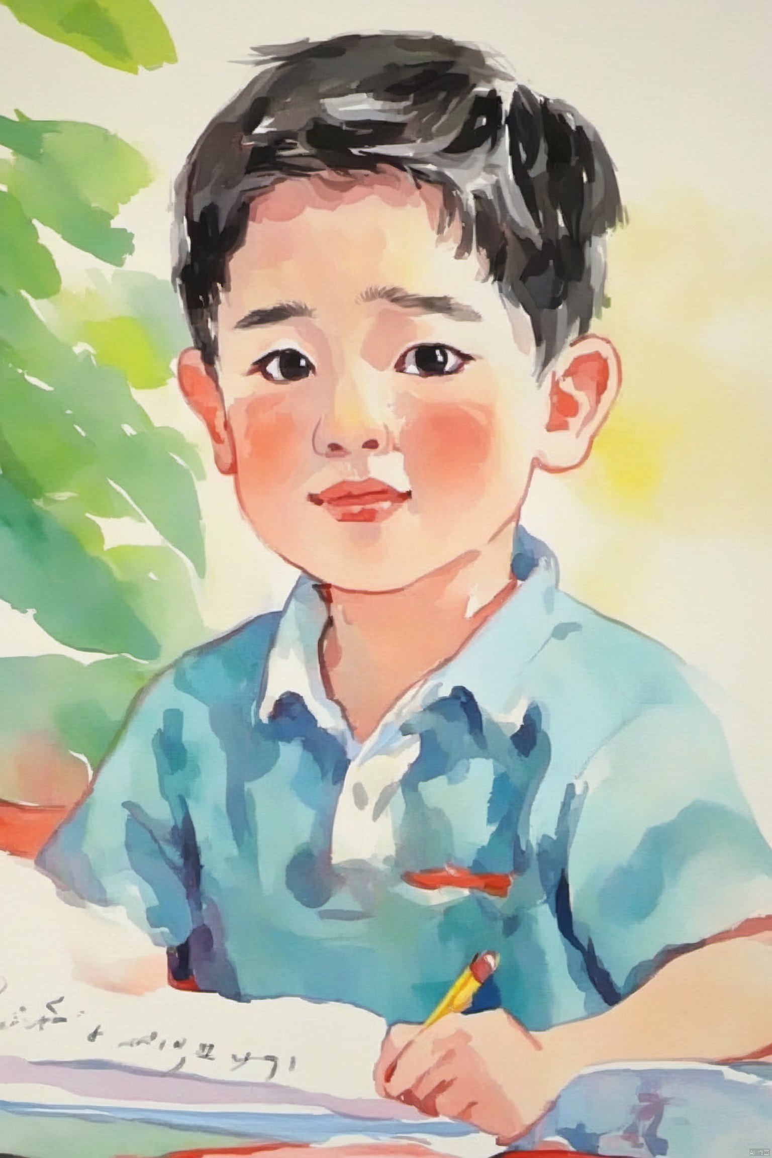 Bestquality,8k,(((masterpiece))),((bestquality)),1boy, Primary school student,zhongshijiaoyuchahua