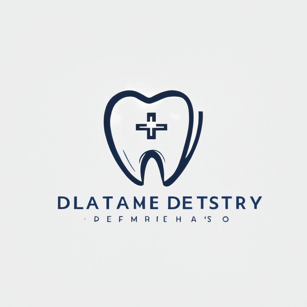 "a logo of dentistry, Image of a tooth in the middle of a tube of toothpaste. Toothpaste is squeezed out of the tube. There is an image of a cross on the tube., whitesmoke background, white, mediumorchid foreground, minimalism, modern"