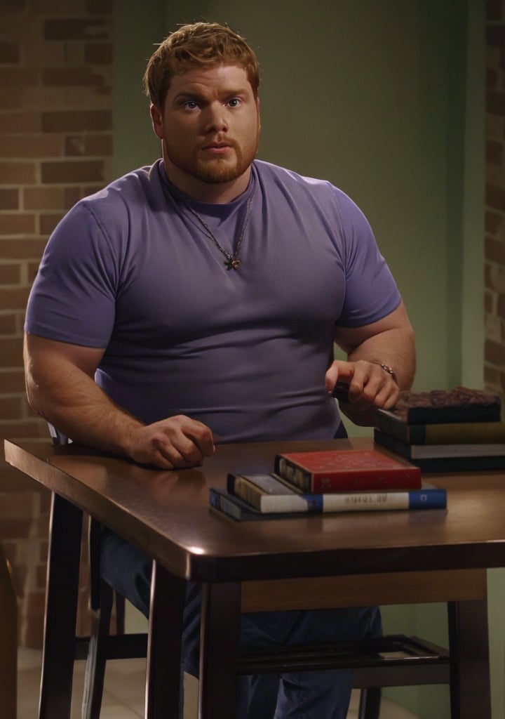 Malcolm Scott, a 35-year-old male with a chubby physique,(chubby face)