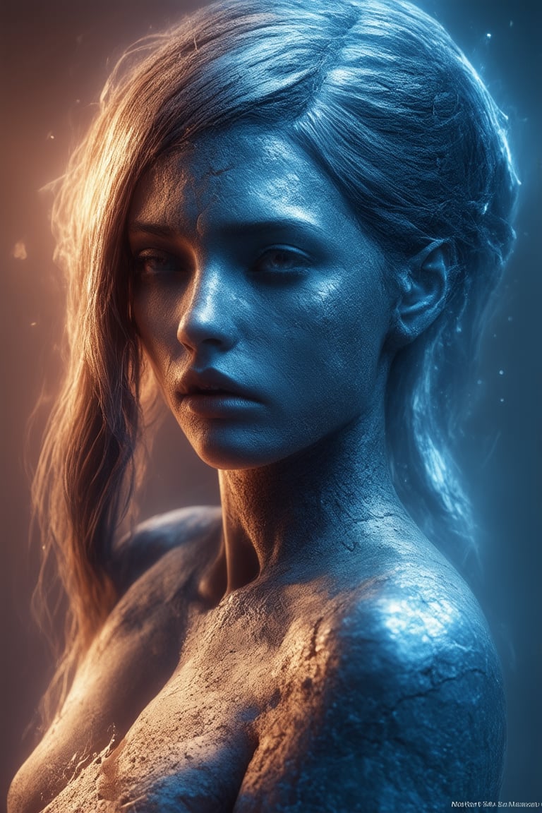 portrait of a ultrarealistic human woman. 8k resolution, 4k image. HDR highly detailed. vivid. UHD, amazing depth, glowing rich colors, powerful imagery, ash arm, macro textured grey ash arm, deep fine cracks, kintsugi, soft focus, half body editorial shot, depth of field, intricately hyperdetailed, amazing depth, expansive details, cracked surface, iridescent surface, Anna Dittmann, Dominic Qwek, complex masterwork by head of prompt engineering, ap0l0n1artSHC