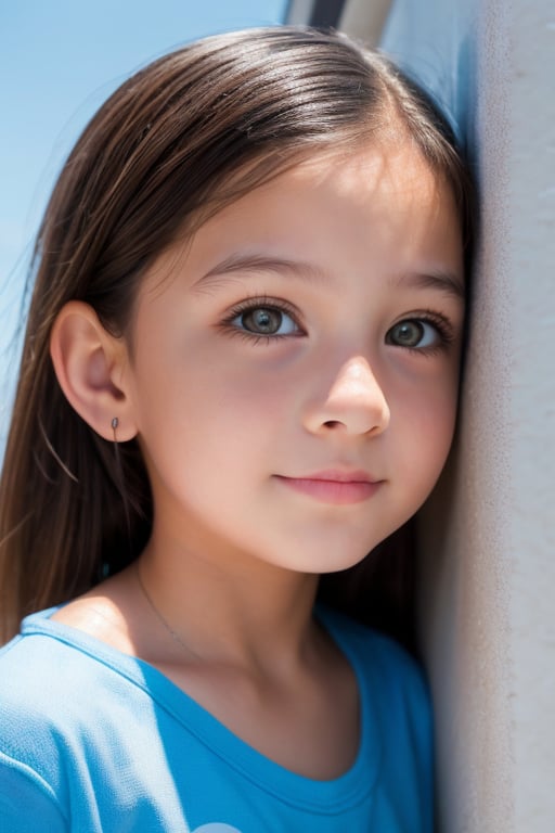 tween girl,on front of a wall, beautiful face, 8k,hdr,masterpiece