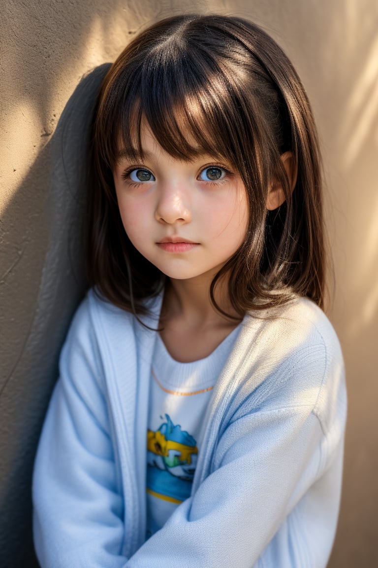 tween girl,on front of a wall, beautiful face, 8k,hdr,masterpiece