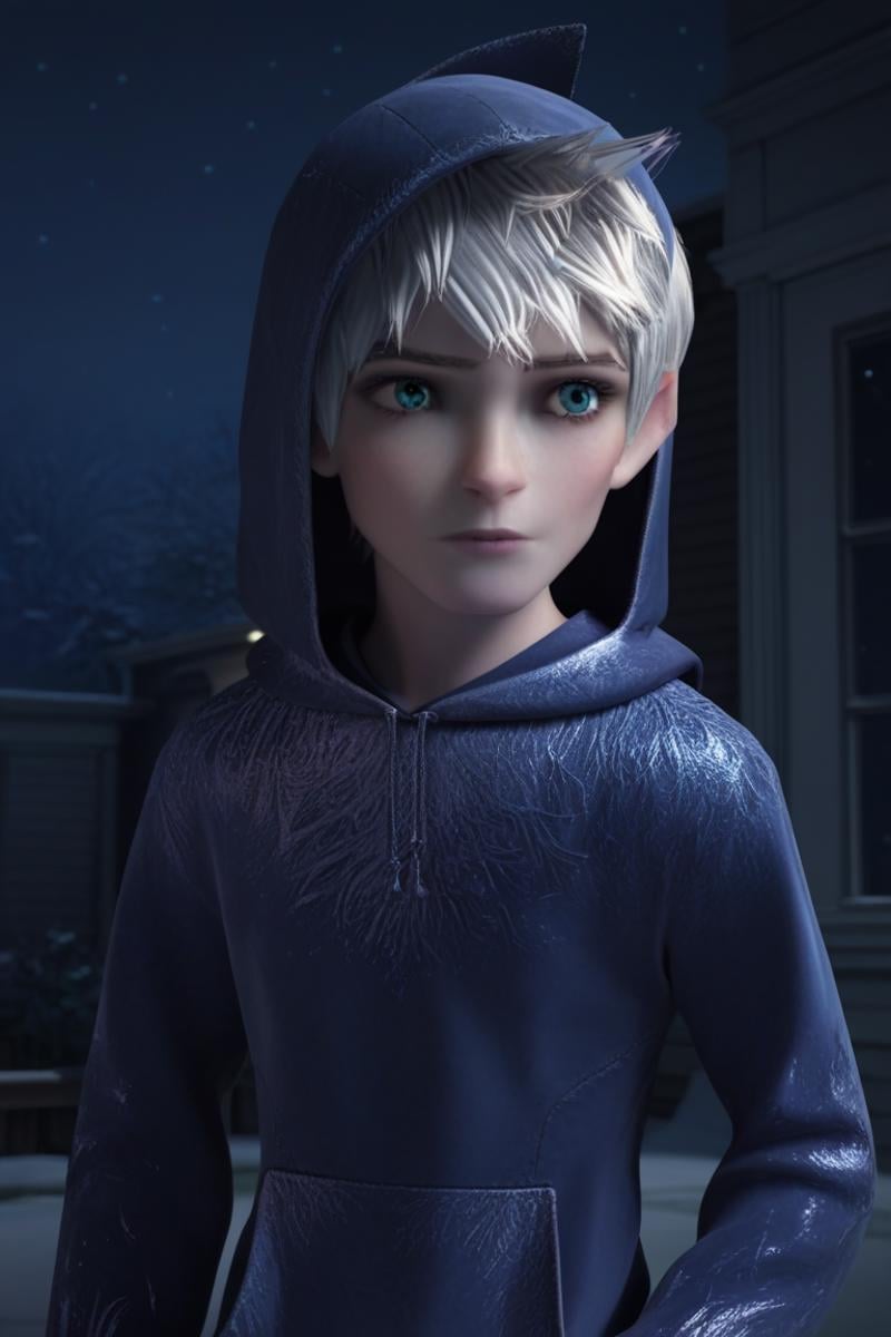 score_9, score_8_up, score_7_up, score_6_up, masterpiece, best quality, amazing quality, best aesthetic, absurdres, intricate details, detailed face,jack frost, white hair, blue eyes, blue hoddie, solo, hood, dark, hood up, night, realistic, holding, upper body, short hair<lora:EMS-436752-EMS:1.000000>