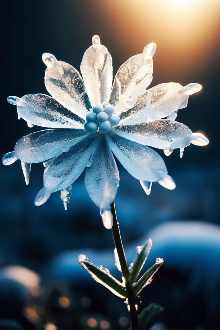 a ice flower