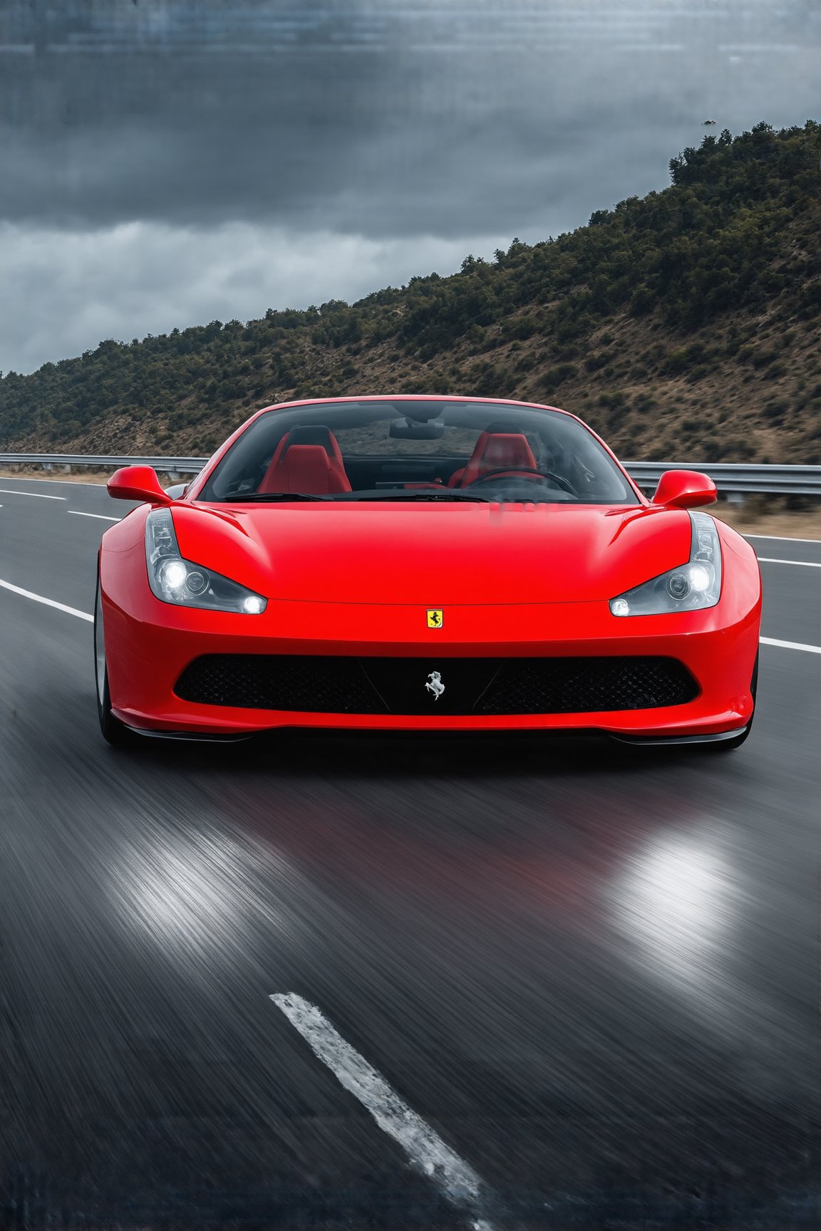 ((Ultra-realistic)) photo of Ferrari designed by Leonardo Fioravanti,Concept car,Sports car,Red color,shiny spinning wheels,glossy silver alloy rims,bright turned on head lights,driver silhouette,driving at high speed,(backdrop of Detailed Realistic California coast freeway 101,ocean view,rock,hill,bird,cloud,puddles,tree, sky,cloud,cluttered maximalism),depth of perspective,vehicle focus,sports car,(wide shot)
BREAK
sharp focus,high contrast,studio photo,trending on artstation,rule of thirds,perfect composition,(Hyper-detailed,masterpiece,best quality,UHD,HDR,32K,shiny, glossy,reflective,kodachrome 800:1.3), ek_photo_b00ster,ek_car_b00ster