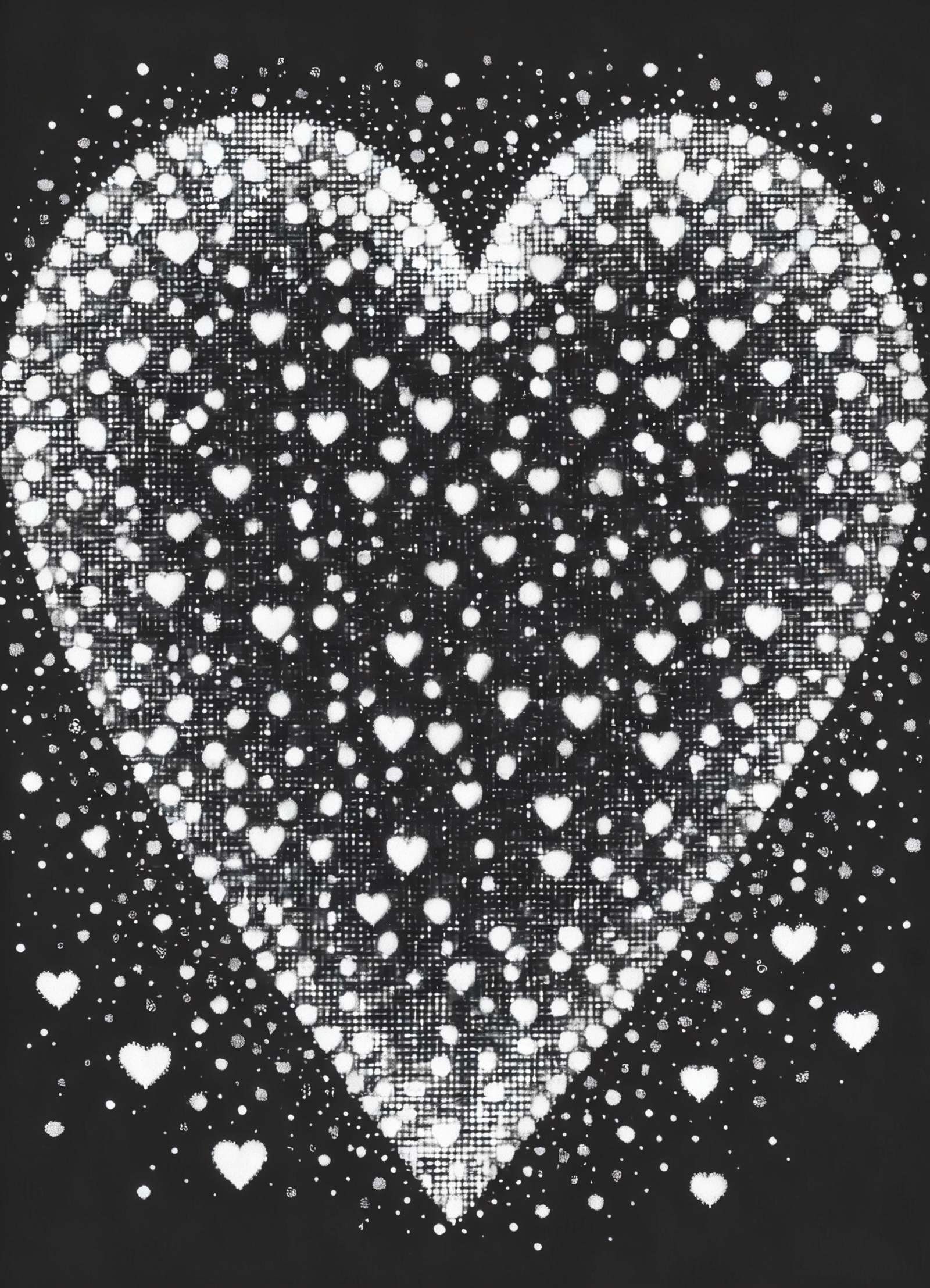 DonMD4t4D3ns1tyXL heart, dot art, data density, monochrome <lora:DonMD4t4D3ns1tyXL-000008:1>