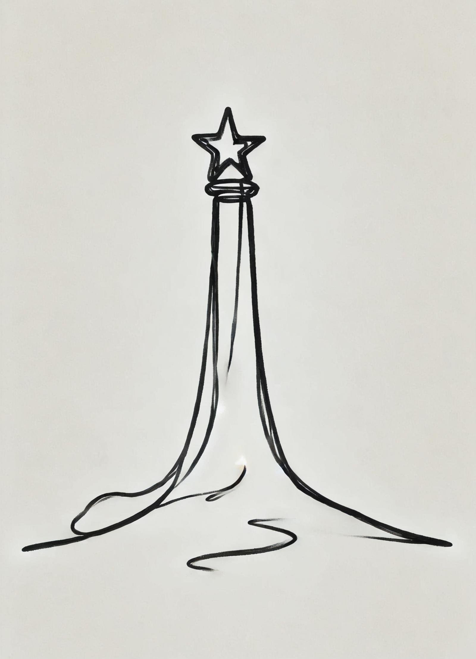 DonM0n3L1n3XL one line drawing, desert, venusian evening star,peak,chimney flue  <lora:DonM0n3L1n3XL:1>