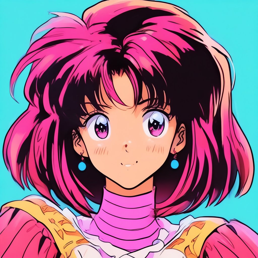 90s 1girl, anime