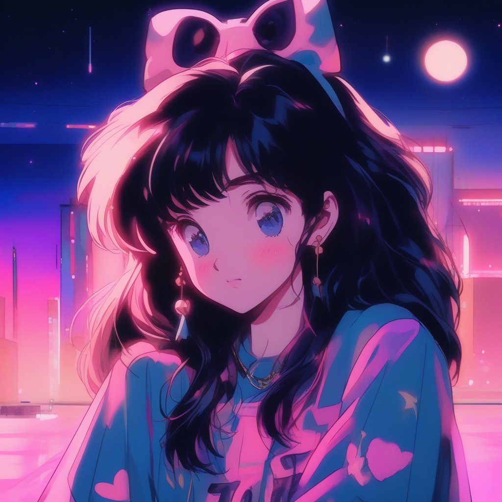 1990s \\(style\\), 1girl, anime, lofi,