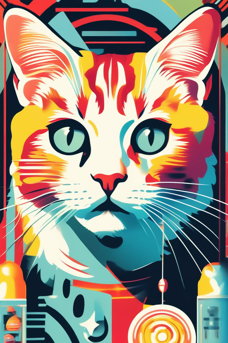 revd, retro visual design, cat