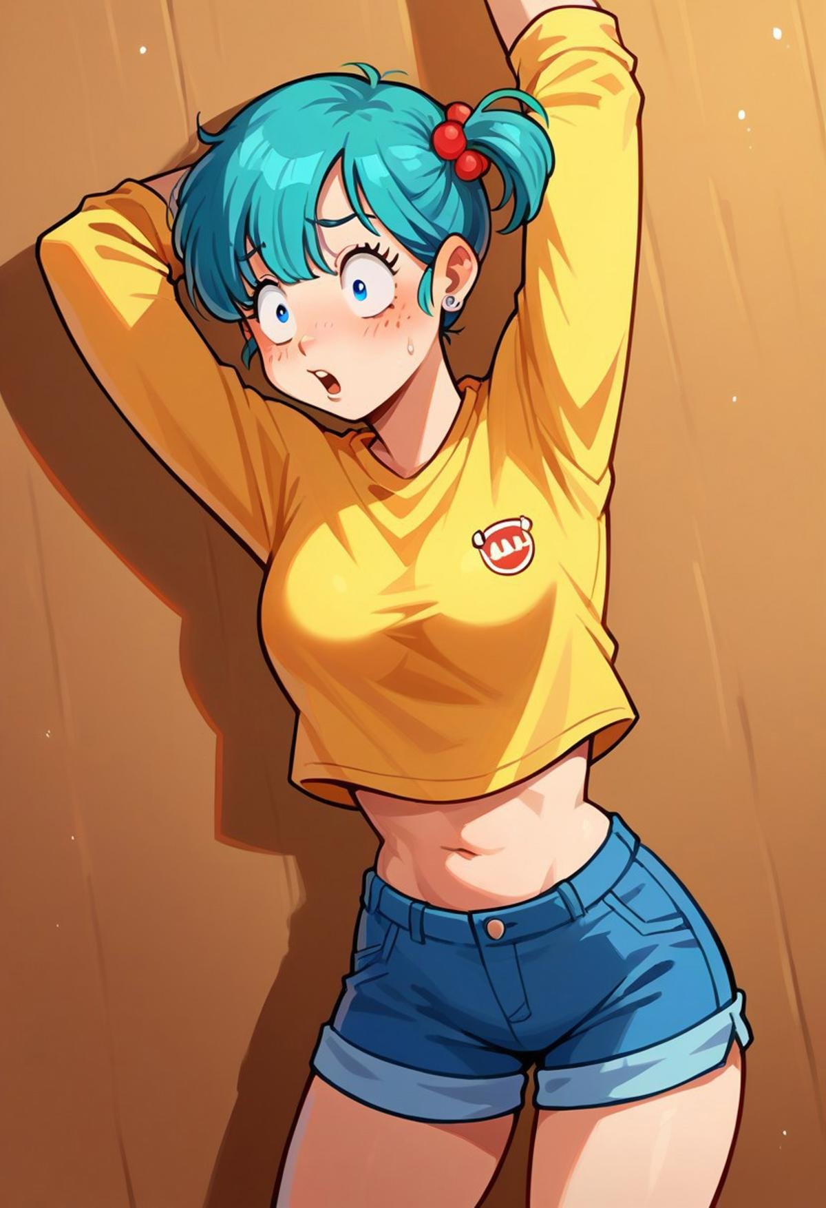 score_9,score_8_up, score_7_up, source_anime, 1girl, sole_female, (shrunk3n_1r1s), bulma