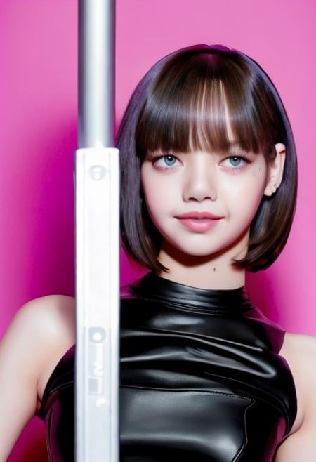 JobId: fb724d51-0147-85d5-0ef5-3c357c36ee18Function: text2imageInput:  width: 416  height: 608  prompt: >-    lalisa, girl in a photostudio    Modeling High cut, high Quality Dress.    Slight makeup, heavy rimmel. Clear skin.  realistic skin style    Long dark black slick back hair.     Shooting light, indors, cable light    Studio background.    Winking left eye. Smiling.    Bokeh. Heavy Bokeh light.  model: absolute_reality_1_8_1  count: 1  negative_prompt: (low quality, worst quality:1.4), signature, bad-hands-5, EasyNegativeV2, bad anatomy, bad hands. asian, chinese, japanese, black, dark people. Weird hands, multiple fingers. disjoints. makeup. Word, Letters. logo. numbers.  guidance: 7  steps: 16  sampler: dpmpp_2m_karras  seed: 2383841850  upscale: 1  lora1: 26ABDF99A495893F8A03B7BB1AB694F7FBF073421A777B969AE80CBBF2B7854E  lora1_strength: 1  lora2_strength: 0.7  format: png