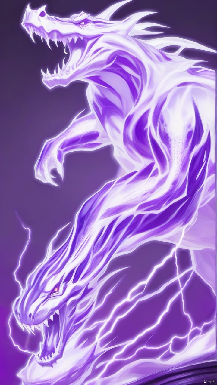 Thunder element, clear crocodile purple thunder