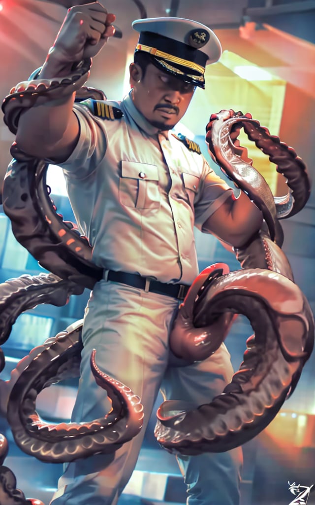 Zhanghongwei,solo,1male,military,tentacle