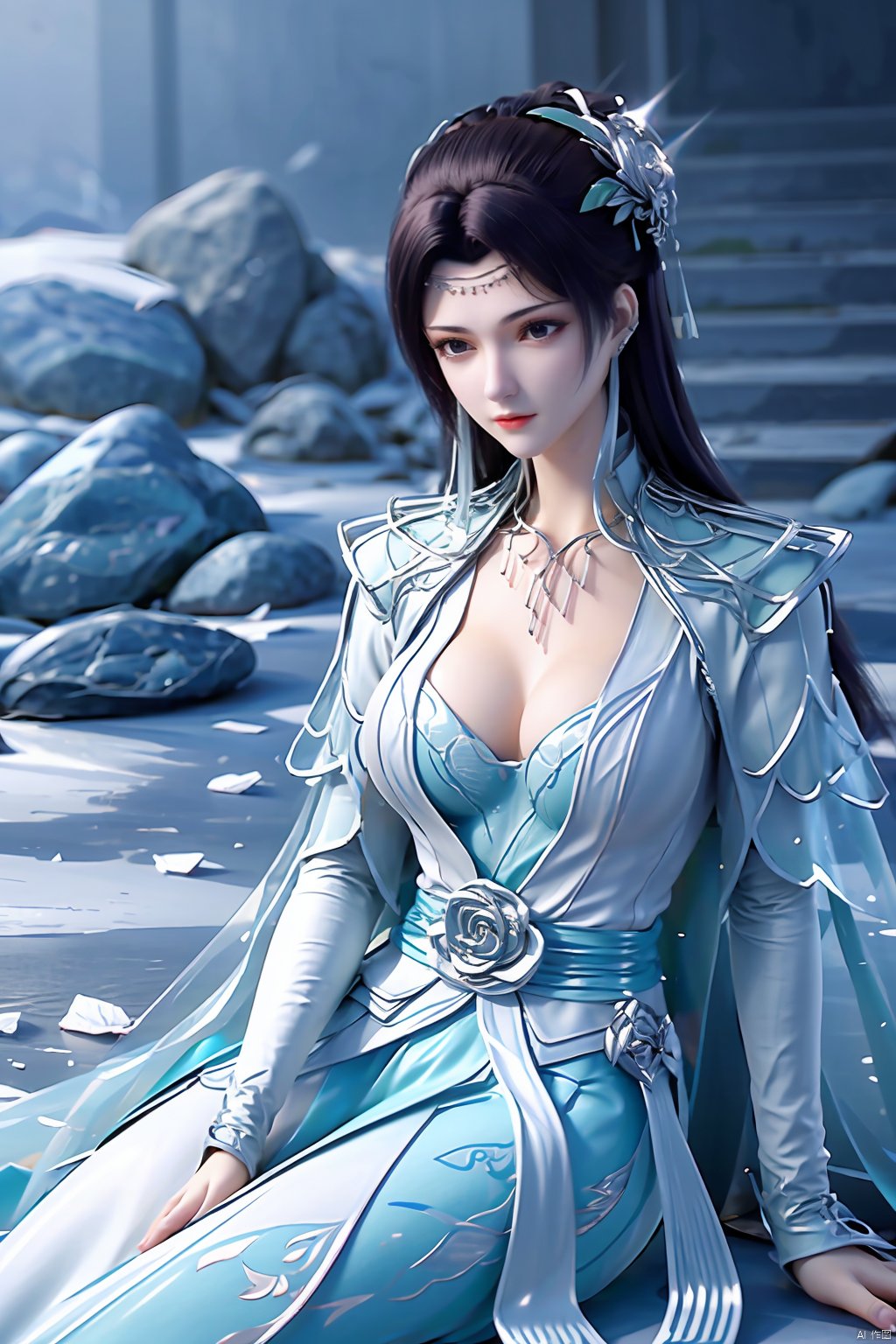 masterpiece,best quality,1girl,sitting, upper body,solo,Xyunyun,big breasts,yuzu,ziling_xianzi,Xtianxiwei