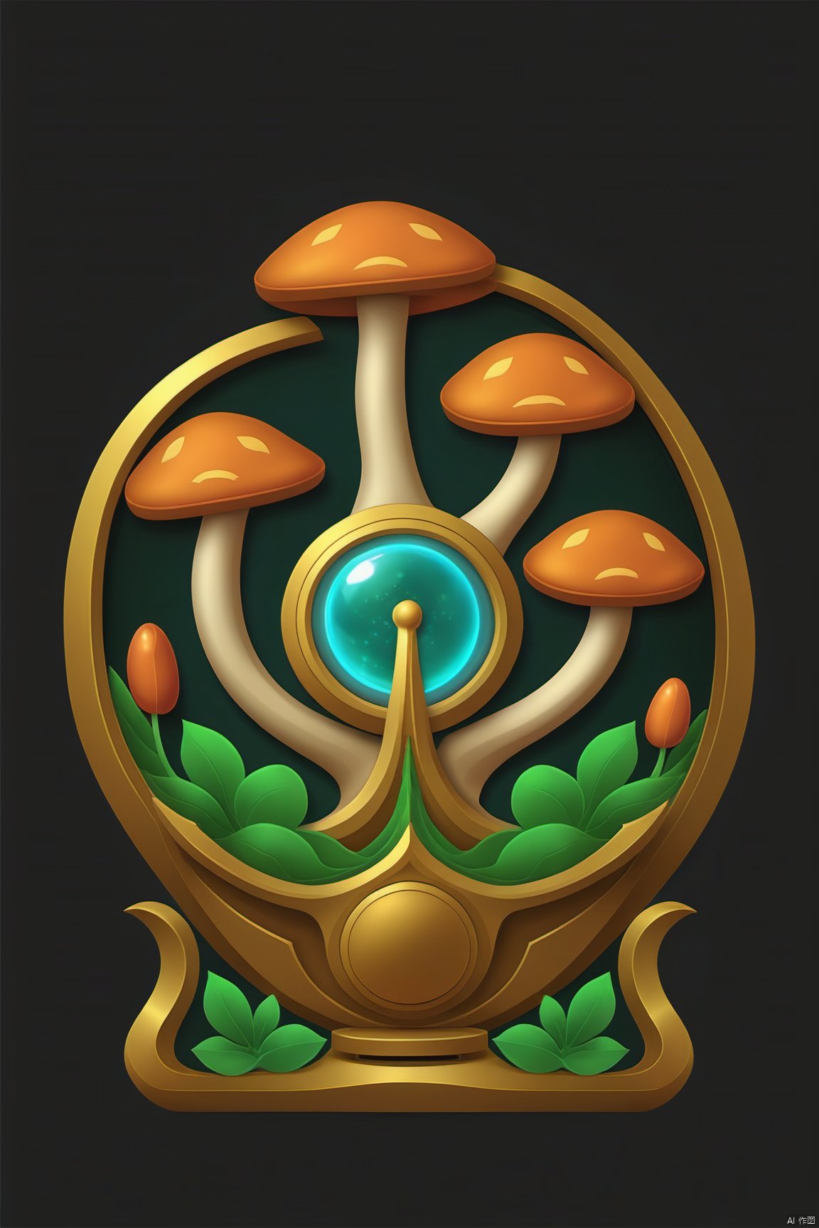 Magic mushroom deep forest architecture theme,lucky mushroom turntable,