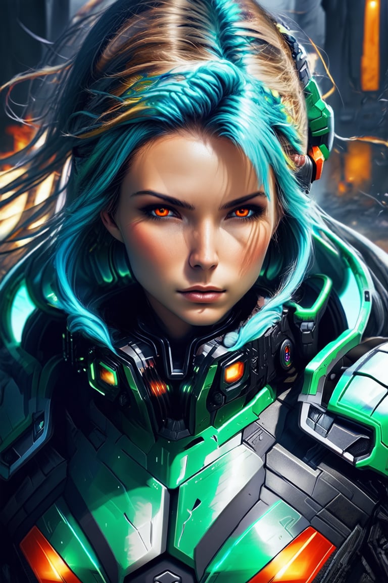 photo of ohwx woman cyborg, cyberpunk, modelshoot style, (extremely detailed CG unity 8k wallpaper), full shot body photo of the most beautiful artwork in the world, circuit boards, wires, professional majestic oil painting by Ed Blinkey, Atey Ghailan, Studio Ghibli, by Jeremy Mann, Greg Manchess, Antonio Moro, trending on ArtStation, trending on CGSociety, Intricate, High Detail, Sharp focus, dramatic, photorealistic painting art by midjourney and greg Rutkowski,FuturEvoLabMecha
