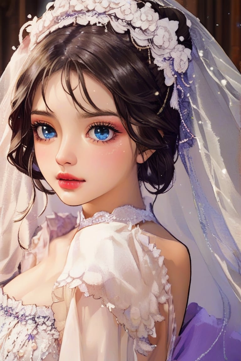 Score_9, Score_8_up, Score_7_up, 1girl, intricate, ((expressionless)), vibrant, empty_eyes, behance work, vibrant color, solo, High quality, 8k hd, best quality, detailed skin texture, princess pose, wedding gown, complicated, 8k ultra hd, high resolution, wedding background, high definition, excellent quality, stunning image, volumetric lighting, detail quality Enhancer, Manhwa, Lineart, watercolor