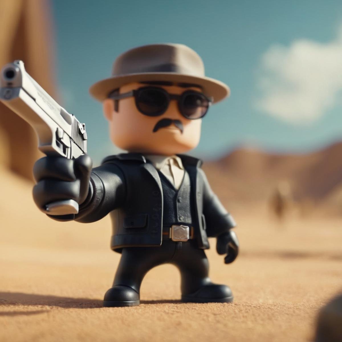 cinematic film still of  <lora:Desert Eagle:1.2>a cartoon character holding a gun in his hand Desert Eagle pistol, shallow depth of field, vignette, highly detailed, high budget, bokeh, cinemascope, moody, epic, gorgeous, film grain, grainy