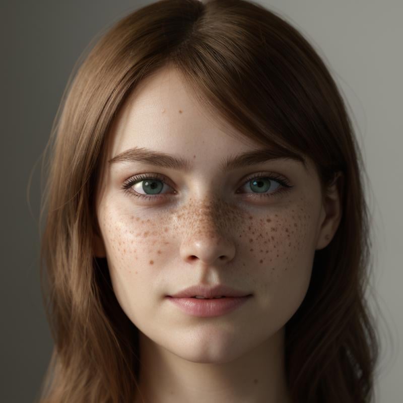 Hyperrealistic art of  <lora:skin texture style sd1.5 v1:1> very sharpA cinematic skin texture style still image of a close up of a woman with many freckles on her face and body, detailed skin pore, film still, still photography style, sharp style, detailed style, perfect style, perfection style, Kodak film skin tone style, fujifilm skin tone style, professional photography style, skin textured, skin texture style, 1girl, solo, long hair, looking at viewer, smile, blue eyes, closed mouth, green eyes, lips, portrait, close-up, freckles, realistic, orange hair, eyelashes, realistic style, Extremely high-resolution details, photographic, realism pushed to extreme, fine texture, incredibly lifelike