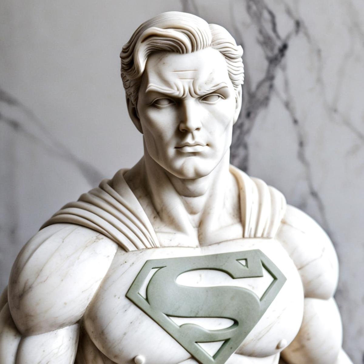 <lora:sculpture style v4:1.2>Marble sculpture of superman white skin tone Marble sculpture style