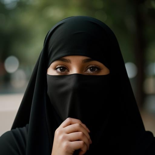 cinematic film still of  <lora:1.5_burqa:1>a woman wearing a red and black burkah burqa style, shallow depth of field, vignette, highly detailed, high budget, bokeh, cinemascope, moody, epic, gorgeous, film grain, grainy