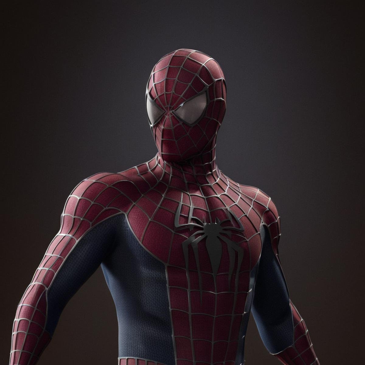 professional 3d model of  <lora:Spider-Man:1.2>Spider-Man a man in a spider - man suit standing in the dark, octane render, highly detailed, volumetric, dramatic lighting